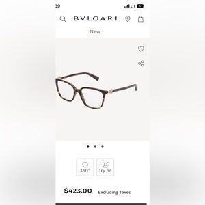 Bvlgari frame ONLY